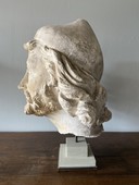 Haute Epoque - 13t C Plaster head of St Joseph - 13th C style in plaster, Reims 19th C