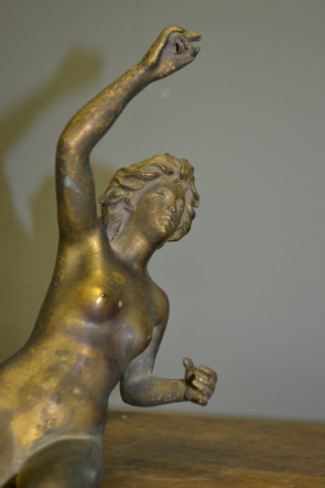 statue of a nude lady - gilded bronse