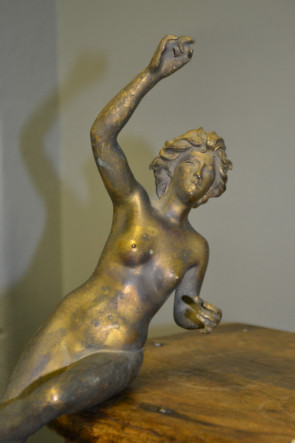 statue of a nude lady - gilded bronse