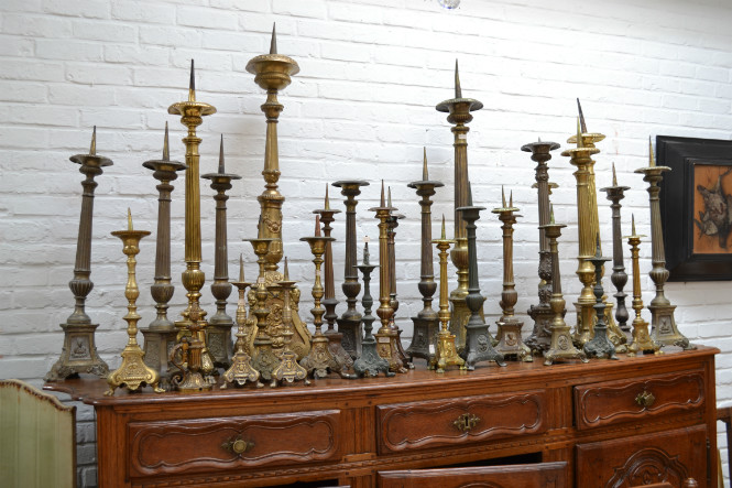 lot of church chandeleers