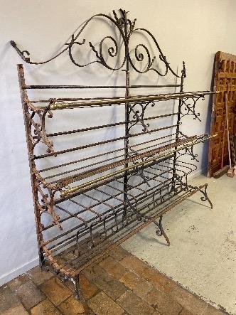 a french bread rack in iron