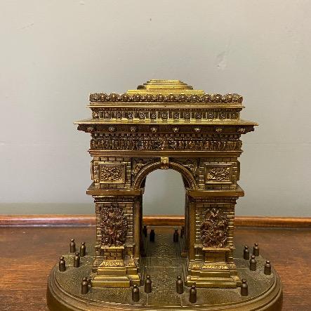 Arc de triomphe bronze guilded miniature