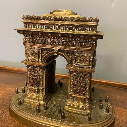 Arc de triomphe bronze guilded miniature