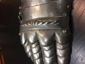 German left hand gauntlet of armour in iron 16th Century