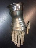 German left hand gauntlet of armour in iron 16th Century