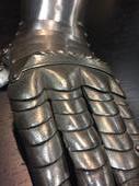 German left hand gauntlet of armour in iron 16th Century