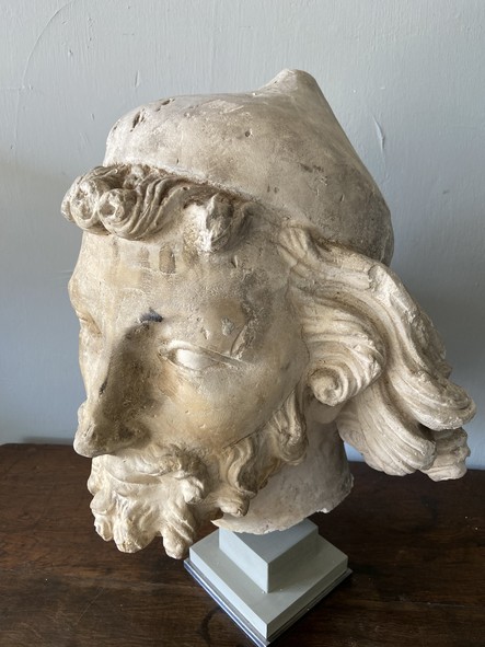 Haute Epoque - 13t C Plaster head of St Joseph - 13th C style