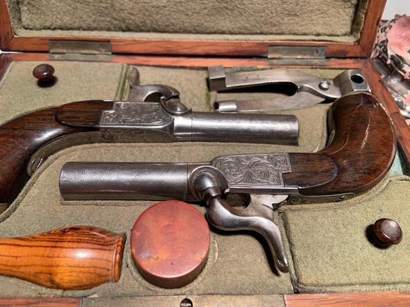 pair of percussion pocket pistols