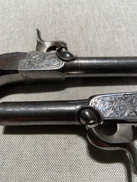 pair of percussion pocket pistols