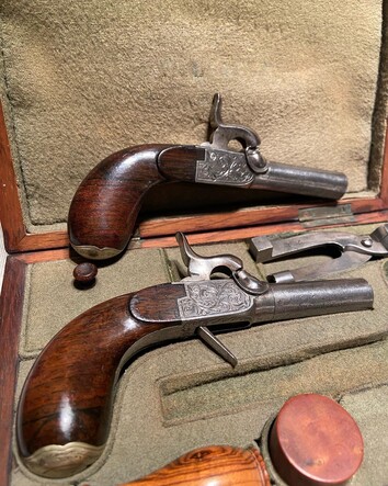 pair of percussion pocket pistols