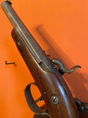 Two belgian percussion pistols in iron wood, belgium 19th